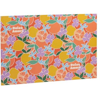 Clairefontaine 116277C Sous-main Agrumes Dolce Amore Carton 60x40cm - Publicité Clairefontaine 116277C Sous-main Agrumes Dolce Amore Carton 60x40cm - Publicité