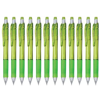 Pentel PL105-K Lot de 12 Porte-Mines en Aluminium Vert - Publicité Pentel PL105-K Lot de 12 Porte-Mines en Aluminium Vert - Publicité
