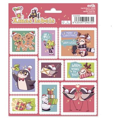 Grupo Erik Étiquettes Cadeaux de Noël, Étiquettes Autocollantes, Autocollants de Noël, Étiquette pour Cadeau - Publicité Grupo Erik Étiquettes Cadeaux de Noël, Étiquettes Autocollantes, Autocollants de Noël, Étiquette pour Cadeau - Publicité