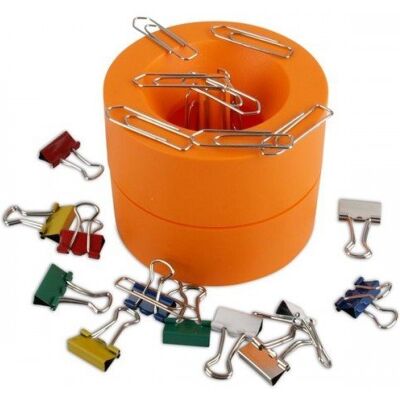 Magnosphere Distributeur de Trombones magnétique Disponible dans Vert, Bleu, Orange et Jaune, Couleur:Orange - Publicité Magnosphere Distributeur de Trombones magnétique Disponible dans Vert, Bleu, Orange et Jaune, Couleur:Orange - Publicité