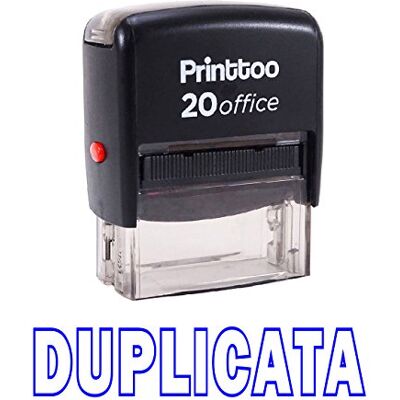 Printtoo DUPLICATA Self Encrage Rubber Stamp Stationary Office personnalisé timbre-bleu - Publicité Printtoo DUPLICATA Self Encrage Rubber Stamp Stationary Office personnalisé timbre-bleu - Publicité