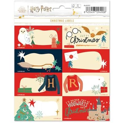 Grupo Erik Étiquettes Cadeaux de Noël Harry Potter Étiquettes Autocollantes, Autocollants de Noël, Étiquette pour Cadeau - Publicité Grupo Erik Étiquettes Cadeaux de Noël Harry Potter Étiquettes Autocollantes, Autocollants de Noël, Étiquette pour Cadeau - Publicité
