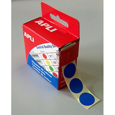 APLI-AGIPA 11747 Pastille Adhésive Diamètre 15mm Permanente Lot de 150 , bleu - Publicité APLI-AGIPA 11747 Pastille Adhésive Diamètre 15mm Permanente Lot de 150 , bleu - Publicité