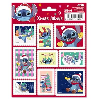 Grupo Erik Étiquettes Cadeaux de Noël Disney, Stitch Étiquettes Autocollantes, Autocollants de Noël, Étiquette pour Cadeau - Publicité Grupo Erik Étiquettes Cadeaux de Noël Disney, Stitch Étiquettes Autocollantes, Autocollants de Noël, Étiquette pour Cadeau - Publicité