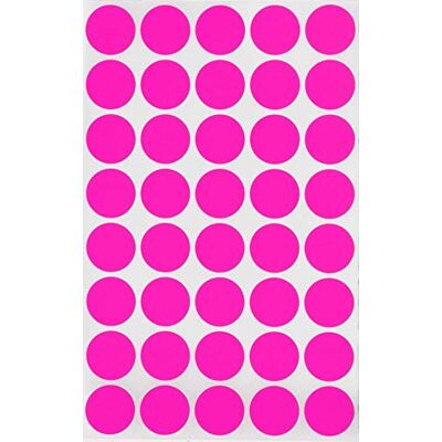 Royal Green Étiquettes Autocollantes Gommettes Environ 2cm (20mm) – Rose Fluo Paquet de 600 - Publicité Royal Green Étiquettes Autocollantes Gommettes Environ 2cm (20mm) – Rose Fluo Paquet de 600 - Publicité