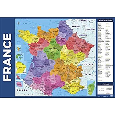 Grupo Erik Sous-main scolaire Carte de France 2017 - Publicité Grupo Erik Sous-main scolaire Carte de France 2017 - Publicité