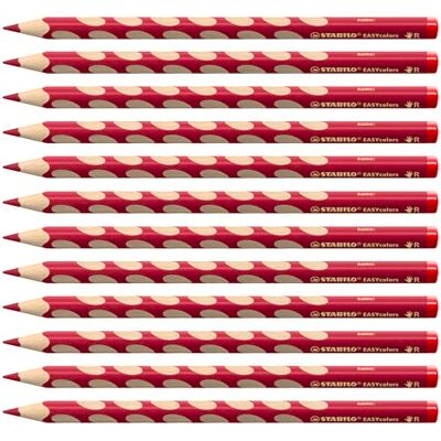 STABILO EASYcolors Crayon de couleur ergonomique Lot x 12 crayons de coloriage triangulaires droitier rouge - Publicité STABILO EASYcolors Crayon de couleur ergonomique Lot x 12 crayons de coloriage triangulaires droitier rouge - Publicité