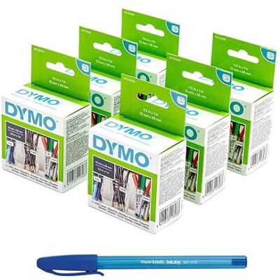 Dymo 6X Authentic LabelWriter Petites étiquettes multi-usages S0722530 13 mm x 25 mm Autocollant Rouleau de 1000 Étiquettes faciles à décoller pour les étiqueteuses LabelWriter Fabriq - Publicité Dymo 6X Authentic LabelWriter Petites étiquettes multi-usages S0722530 13 mm x 25 mm Autocollant Rouleau de 1000 Étiquettes faciles à décoller pour les étiqueteuses LabelWriter Fabriq - Publicité