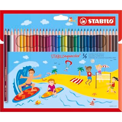 Crayons aquarellables STABILO Aquacolor Multi 36 pièces - Publicité Crayons aquarellables STABILO Aquacolor Multi 36 pièces - Publicité