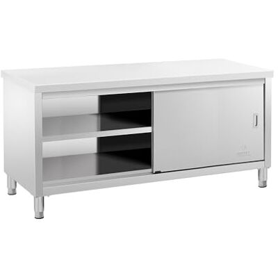 Royal Catering RCSSCB-180X70-E Meuble Bas en INOX Plan De Travail Cuisine Armoire avec Portes Coulissantes (Capacité de 600 kg, Acier Inoxydable, 1 Tablette) - Publicité Royal Catering RCSSCB-180X70-E Meuble Bas en INOX Plan De Travail Cuisine Armoire avec Portes Coulissantes (Capacité de 600 kg, Acier Inoxydable, 1 Tablette) - Publicité