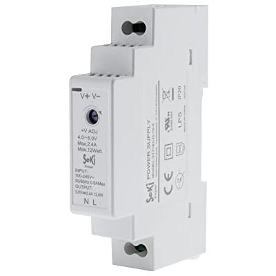Alimentation électrique - 5V 2.4A 12W Montage sur rail DIN - Publicité Alimentation électrique - 5V 2.4A 12W Montage sur rail DIN - Publicité