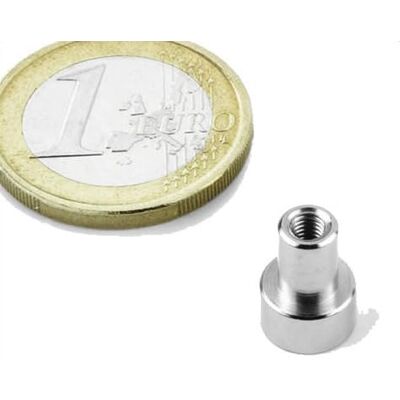 Magnosphere 10 x Aimant plat en Néodyme Ø 8 mm avec filetage intérieur M3 tient 1,3 kg 10 pièces - Publicité Magnosphere 10 x Aimant plat en Néodyme Ø 8 mm avec filetage intérieur M3 tient 1,3 kg 10 pièces - Publicité