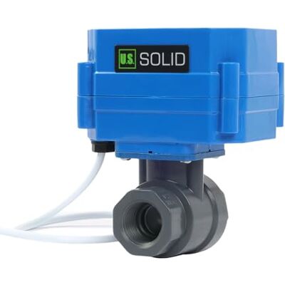 U.S. Solid Robinet à boisseau sphérique motorisé UPVC 1/2" Robinet à boisseau sphérique électrique en plastique avec port standard, retour automatique à 2 fils, 9-24 V AC/DC, normalement fermé - Publicité U.S. Solid Robinet à boisseau sphérique motorisé UPVC 1/2" Robinet à boisseau sphérique électrique en plastique avec port standard, retour automatique à 2 fils, 9-24 V AC/DC, normalement fermé - Publicité