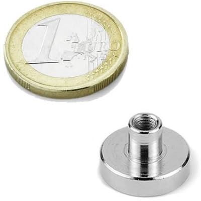 Magnosphere 5 x Aimant plat en Néodyme Ø 20 mm avec filetage intérieur M4 tient 14 kg 5 pièces - Publicité Magnosphere 5 x Aimant plat en Néodyme Ø 20 mm avec filetage intérieur M4 tient 14 kg 5 pièces - Publicité