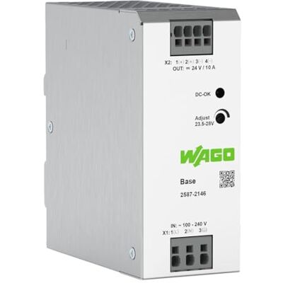 WAGO 2587-2146 Bloc d'alimentation à découpage monophasé Sortie 24 VDC 10 A DC-OK LED - Publicité WAGO 2587-2146 Bloc d'alimentation à découpage monophasé Sortie 24 VDC 10 A DC-OK LED - Publicité