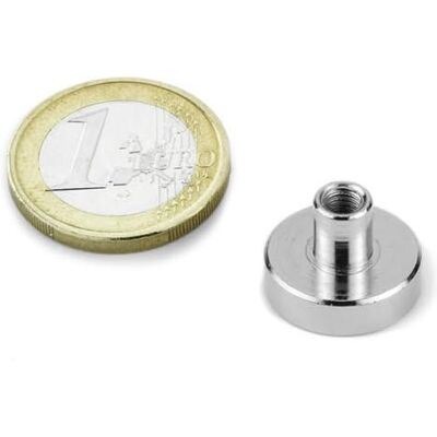 Magnosphere 5 x Aimant plat en Néodyme Ø 16 mm avec filetage intérieur M4 tient 9,5 kg 5 pièces - Publicité Magnosphere 5 x Aimant plat en Néodyme Ø 16 mm avec filetage intérieur M4 tient 9,5 kg 5 pièces - Publicité