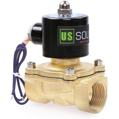 U.S. Solid 12V DC 1" G Electrique Électrovanne Laiton Normalement fermé "NC" Solenoid Valve entraînement direct Air Eau Huile - Publicité U.S. Solid 12V DC 1" G Electrique Électrovanne Laiton Normalement fermé "NC" Solenoid Valve entraînement direct Air Eau Huile - Publicité