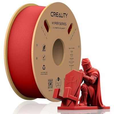 Creality Hyper Filament PLA Rouge, 1,75 mm 1 kg Filament pour Imprimante 3D, sans Enchevêtrement, Forte Adhérence & Excellentes Performances en Porte-à-faux, Précision Dimensionnelle ±0,03 mm - Publicité Creality Hyper Filament PLA Rouge, 1,75 mm 1 kg Filament pour Imprimante 3D, sans Enchevêtrement, Forte Adhérence & Excellentes Performances en Porte-à-faux, Précision Dimensionnelle ±0,03 mm - Publicité