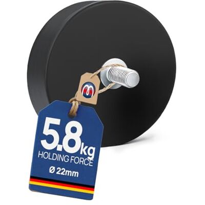 Magnosphere Base magnétique neodym avec caoutchouc antiglisse Ø 22mm Ø 88mm filetant extérieur, Taille:Ø 22mm M4 x 6.5 Force 5.8kg - Publicité Magnosphere Base magnétique neodym avec caoutchouc antiglisse Ø 22mm Ø 88mm filetant extérieur, Taille:Ø 22mm M4 x 6.5 Force 5.8kg - Publicité
