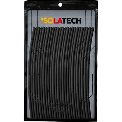 ISOLATECH Gaine thermorétractable 3:1 set sans colle noir Ø3mm 5,0 mètres en 25pcs x 20cm pour aux UV réparation sans marquage polyvalent de qualité industrielle - Publicité ISOLATECH Gaine thermorétractable 3:1 set sans colle noir Ø3mm 5,0 mètres en 25pcs x 20cm pour aux UV réparation sans marquage polyvalent de qualité industrielle - Publicité