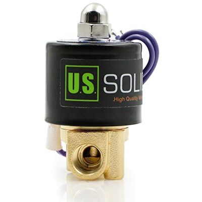 U.S. Solid 12V DC 1/4" G Electrique Électrovanne Laiton Normalement fermé "NC" Solenoid Valve entraînement direct Air Eau Huile - Publicité U.S. Solid 12V DC 1/4" G Electrique Électrovanne Laiton Normalement fermé "NC" Solenoid Valve entraînement direct Air Eau Huile - Publicité