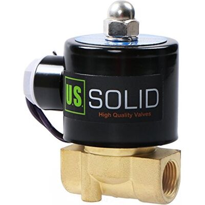 U.S. Solid 12V DC 3/8" G Electrique Électrovanne Laiton Normalement fermé "NC" Solenoid Valve entraînement direct Air Eau Huile - Publicité U.S. Solid 12V DC 3/8" G Electrique Électrovanne Laiton Normalement fermé "NC" Solenoid Valve entraînement direct Air Eau Huile - Publicité