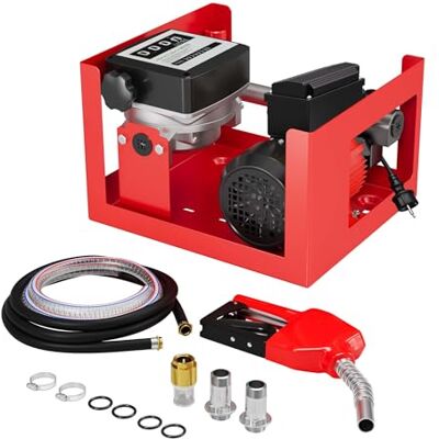WilTec Pompe à Fuel Gasoil bio Autoaspirante – 230 V / 600 W / 40 l/min – avec Pistolet de distribution à arrêt automatique, Compteur et Support - Publicité WilTec Pompe à Fuel Gasoil bio Autoaspirante – 230 V / 600 W / 40 l/min – avec Pistolet de distribution à arrêt automatique, Compteur et Support - Publicité