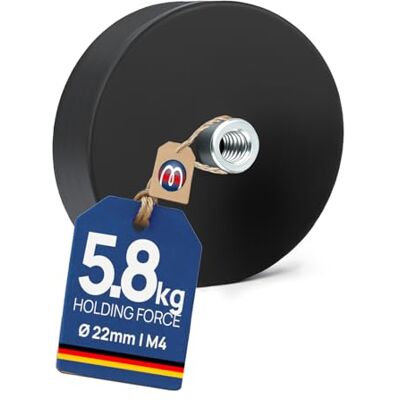 Magnosphere Aimant avec téton taraudé en caoutchouc anti-glisse Néodyme (NdFeB) Ø 22 mm Ø 88 mm Force d'adhérence: 5,8 kg 55 kg Système magnétique caoutchouté avec douille fileté, Tailles:Ø 22mm M4 5.8kg force - Publicité Magnosphere Aimant avec téton taraudé en caoutchouc anti-glisse Néodyme (NdFeB) Ø 22 mm Ø 88 mm Force d'adhérence: 5,8 kg 55 kg Système magnétique caoutchouté avec douille fileté, Tailles:Ø 22mm M4 5.8kg force - Publicité