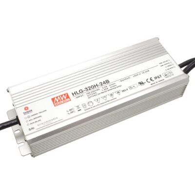 MEAN WELL MEANWELL HLG-320H-24B Bloc d'alimentation d'installation LED AC-DC Boîtier en métal IP67 320 W 24 V 13,3 A CV+CC Intensité variable - Publicité MEAN WELL MEANWELL HLG-320H-24B Bloc d'alimentation d'installation LED AC-DC Boîtier en métal IP67 320 W 24 V 13,3 A CV+CC Intensité variable - Publicité