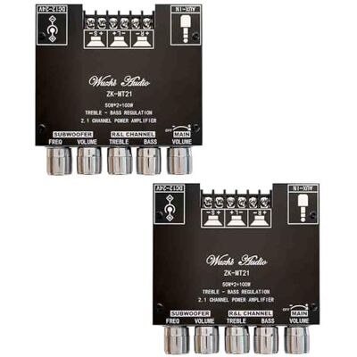 Sun 2 pièces ZK-MT21 DC12 24 V pour 15-100 W 4-8 Ω 2.1 canaux - Publicité Sun 2 pièces ZK-MT21 DC12 24 V pour 15-100 W 4-8 Ω 2.1 canaux - Publicité