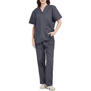 Misemiya Ensemble Uniformes Unisexe Blouse Uniforme Médical avec Haut et Pantalon Ref.6801-6802 Large, Gris 68 - Publicité Misemiya Ensemble Uniformes Unisexe Blouse Uniforme Médical avec Haut et Pantalon Ref.6801-6802 Large, Gris 68 - Publicité