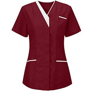NCQiFei Blouse Médicale Femme Col en V Banche Manche Courte Blouse Uniforme De Travail Tenue Infirmiere Professionnelle Tenue Aide Soignante Esthéticienne Vêtement Tunique avec Poches - Publicité NCQiFei Blouse Médicale Femme Col en V Banche Manche Courte Blouse Uniforme De Travail Tenue Infirmiere Professionnelle Tenue Aide Soignante Esthéticienne Vêtement Tunique avec Poches - Publicité