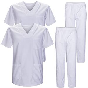 Misemiya Pack * 2 Pcs Ensemble Uniformes Unisexe Blouse Uniforme Médical avec Haut et Pantalon Ref.2-8178 XX-Large, Blanc 22 - Publicité Misemiya Pack * 2 Pcs Ensemble Uniformes Unisexe Blouse Uniforme Médical avec Haut et Pantalon Ref.2-8178 XX-Large, Blanc 22 - Publicité