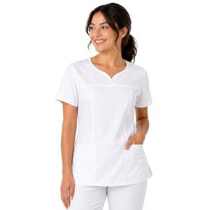 B-well INES Blouse Medicale Femme Manche Courte Tunique Médicale Blouse Pharmacie Uniforme Médical Blouse Estheticienne Col V 2 Poches Blanc M - Publicité B-well INES Blouse Medicale Femme Manche Courte Tunique Médicale Blouse Pharmacie Uniforme Médical Blouse Estheticienne Col V 2 Poches Blanc M - Publicité