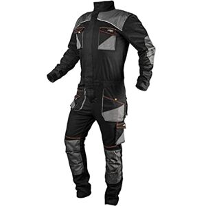NEO TOOLS Combinaison de travail HD Slim 60% coton, prčs du corps, poches, coudes et genoux profilés, taille élastique, poches aux genoux, coutures triples, réfléchissant, Noir, M - Publicité NEO TOOLS Combinaison de travail HD Slim 60% coton, prčs du corps, poches, coudes et genoux profilés, taille élastique, poches aux genoux, coutures triples, réfléchissant, Noir, M - Publicité