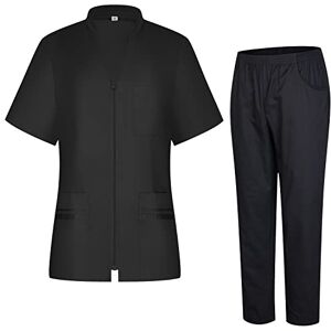 Misemiya Uniform Scrub Set Unisexe Uniforme médical avec Haut et Pantalon 712-8312 Large, Noir - Publicité Misemiya Uniform Scrub Set Unisexe Uniforme médical avec Haut et Pantalon 712-8312 Large, Noir - Publicité