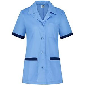 B-well Gabi Blouse Medicale Femme Blouse de Travail Femme Uniforme Médical Femme Manches Courtes Col en V avec Boutons Bleu Large - Publicité B-well Gabi Blouse Medicale Femme Blouse de Travail Femme Uniforme Médical Femme Manches Courtes Col en V avec Boutons Bleu Large - Publicité