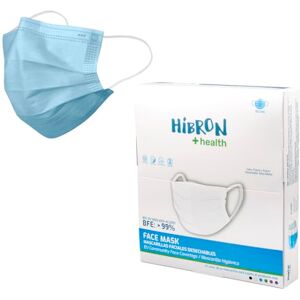 HIBRON 50 Masques Jetables Homologués Européens, CWA 17553: 2020, BFE> 99%, Bleu Clair. Publicité HIBRON 50 Masques Jetables Homologués Européens, CWA 17553: 2020, BFE> 99%, Bleu Clair. Publicité