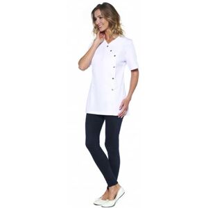 KODAMA Tunique Médicale Femme Col Cache-Cœur Asymetrique -Blanche, Manche Courte- Blouse Professionnel avec Cordon de Cintrage (Taille 4 XL 50/52) - Publicité KODAMA Tunique Médicale Femme Col Cache-Cœur Asymetrique -Blanche, Manche Courte- Blouse Professionnel avec Cordon de Cintrage (Taille 4 XL 50/52) - Publicité