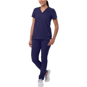 ADAR Medical Uniforms Adar Addition Tenue Aide Soignante Blouse Col en V & Pantalon Cargo Moulant A9200 Navy 2X - Publicité ADAR Medical Uniforms Adar Addition Tenue Aide Soignante Blouse Col en V & Pantalon Cargo Moulant A9200 Navy 2X - Publicité