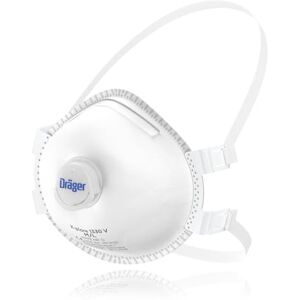 Dräger X-plore 133 V Lot de 5 masques respiratoires FFP3, masque anti-poussière jetable avec valve pour particules toxiques/fumées/agents pathogènes/aérosols, taille M/L - Publicité Dräger X-plore 133 V Lot de 5 masques respiratoires FFP3, masque anti-poussière jetable avec valve pour particules toxiques/fumées/agents pathogènes/aérosols, taille M/L - Publicité