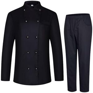 Misemiya Veste et PANTALON de chef pour femme Veste de chef pour femme Uniforme d'hôtellerie 848-8312 Small, Noir - Publicité Misemiya Veste et PANTALON de chef pour femme Veste de chef pour femme Uniforme d'hôtellerie 848-8312 Small, Noir - Publicité