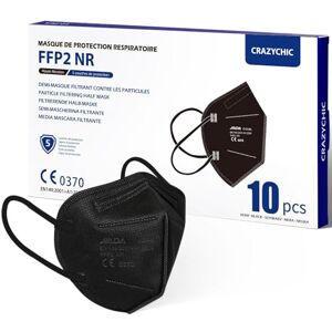 CRAZYCHIC Masque FFP2 Noir Norme CE EN149 Masque de Protection Respiratoire Certifié Haute Filtration Stock France Livraison Rapide Boîte 10 pièces - Publicité CRAZYCHIC Masque FFP2 Noir Norme CE EN149 Masque de Protection Respiratoire Certifié Haute Filtration Stock France Livraison Rapide Boîte 10 pièces - Publicité
