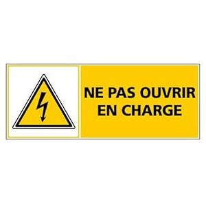 Signalétique.biz France ETIQUETTE PHOTOVOLTAIQUE NE PAS OUVRIR EN CHARGE (C1170). Signalisation Photovoltaïque - - Publicité