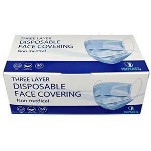 Triplast Lot de 50 masques jetables 3 plis - Publicité Triplast Lot de 50 masques jetables 3 plis - Publicité