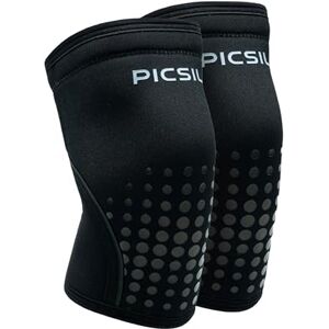 PICSIL 7/10 mm genouillères rigides en néoprène, 2 genouillères pour crosstraining, powerlifting et haltérophilie, soutien supplémentaire, unisexe (Moonless 7mm, S) - Publicité PICSIL 7/10 mm genouillères rigides en néoprène, 2 genouillères pour crosstraining, powerlifting et haltérophilie, soutien supplémentaire, unisexe (Moonless 7mm, S) - Publicité