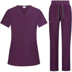 B-well Ensemble de blouses pour femmes Tunique et pantalon à enfiler Uniforme médicale pour médecin Blouse à manches longues avec boutons Vêtement professionnel médical avec élasthanne - Publicité B-well Ensemble de blouses pour femmes Tunique et pantalon à enfiler Uniforme médicale pour médecin Blouse à manches longues avec boutons Vêtement professionnel médical avec élasthanne - Publicité
