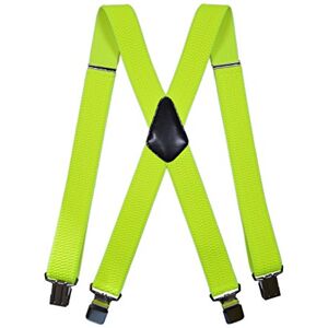 Olata Bretelles pour Travail/Sécurité, Extra Fort avec 4 Clips en Couleurs Néon 4cm. Jaune - Publicité Olata Bretelles pour Travail/Sécurité, Extra Fort avec 4 Clips en Couleurs Néon 4cm. Jaune - Publicité