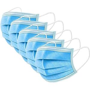Anush Lot de 100 masques de protection jetables et souples à 3 couches anti-poussière avec boucles d'oreilles Bleu 100 pièces - Publicité Anush Lot de 100 masques de protection jetables et souples à 3 couches anti-poussière avec boucles d'oreilles Bleu 100 pièces - Publicité