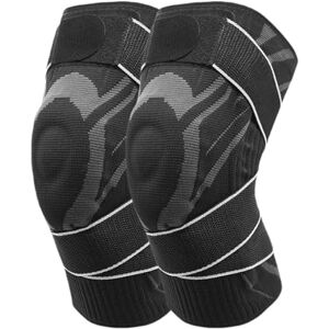 MIKTYUY Flexi Pro Genouillère,Soutien Léger Tissu Respirant Compression Ajustable pour le Sport, La Marche Ou Le Travail Facile À Enfiler Lavable en Machine (Noir, L) - Publicité MIKTYUY Flexi Pro Genouillère,Soutien Léger Tissu Respirant Compression Ajustable pour le Sport, La Marche Ou Le Travail Facile À Enfiler Lavable en Machine (Noir, L) - Publicité